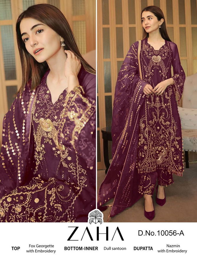 Zaha Mallika 10056 Georgette Pakistani Suits Catalog
